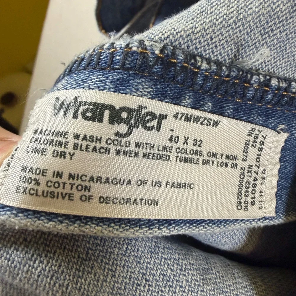 Wrangler 47MWZSW Premium Performance Cowboy Cut Blue Jeans Mens 40x32 Regular